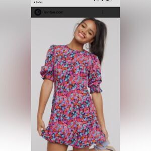 RIXO For Target Red and Pink Ruffled Mini Sundress Size 10